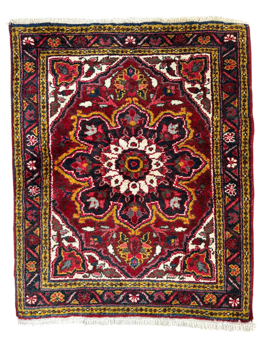 📌 RESERVED Handmade Persian Heriz Rug 100 x 78 cm | 3.3 x 2.6 ft