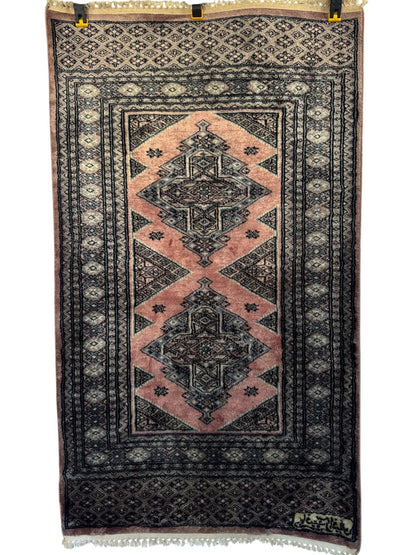 📌 RESERVED Handmade Bokhara 130 x 76 cm | 4.27 x 2.49 ft
