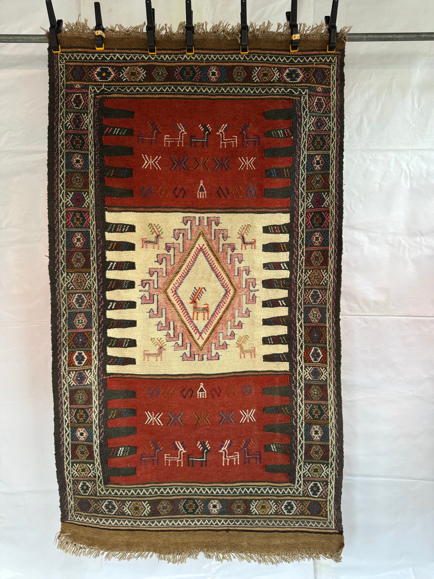 Handmade Anatolian Kilim Rug 187 x 107 cm | 6.14 x 3.51 ft