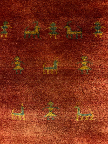 Handmade Persian Gabbeh 173 x 98 cm | 5.68 x 3.22 ft