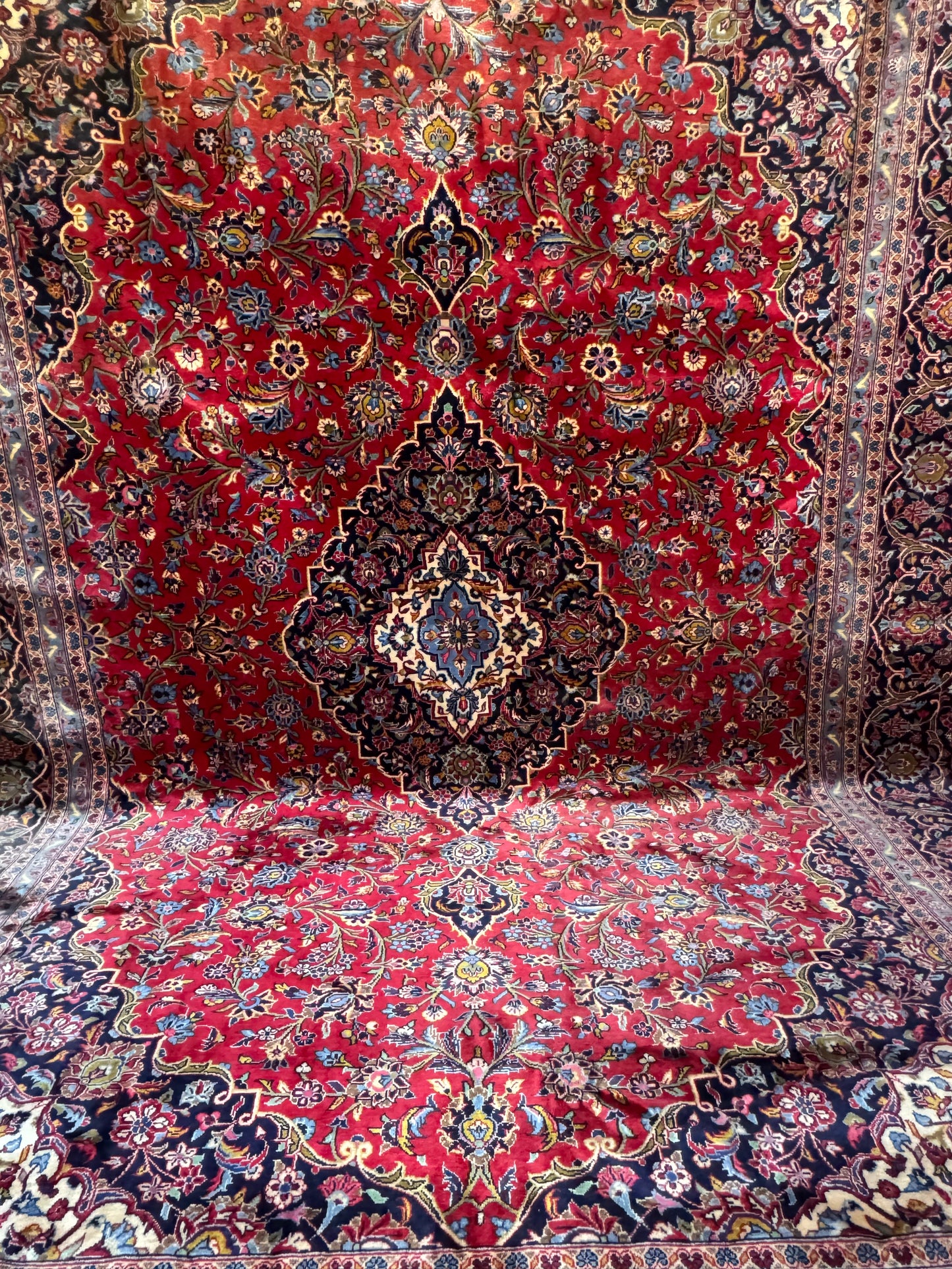 Handmade Persian Kashan 350 x 246 cm | 11.48 x 8.07 ft