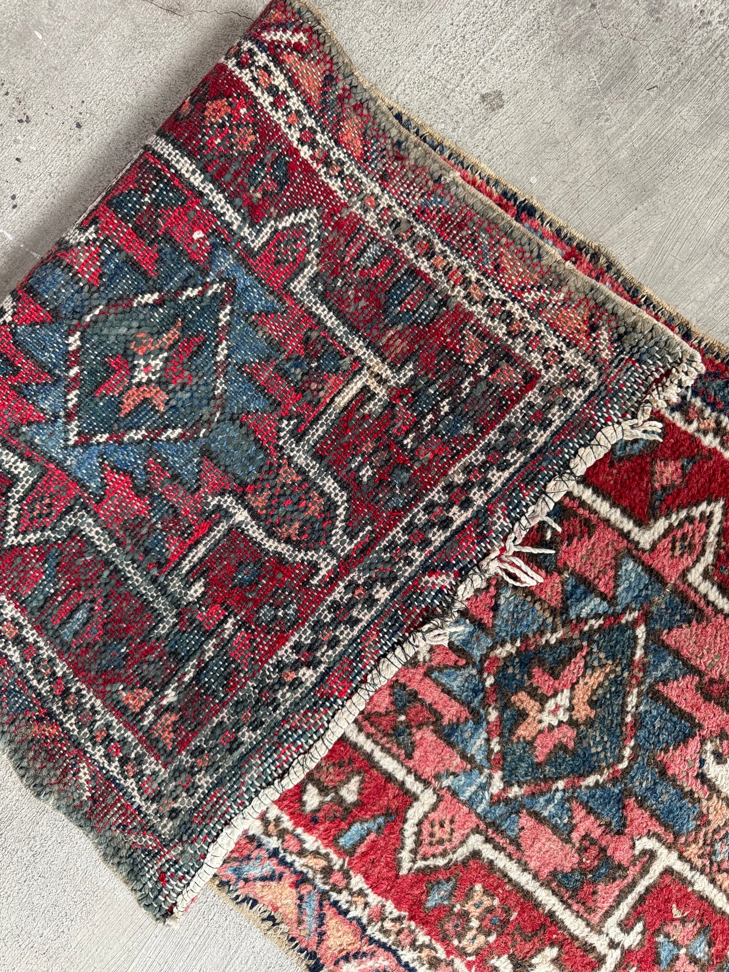 Handmade Persian Karaja Runner 210 x 63 cm | 6.89 x 2.07 ft