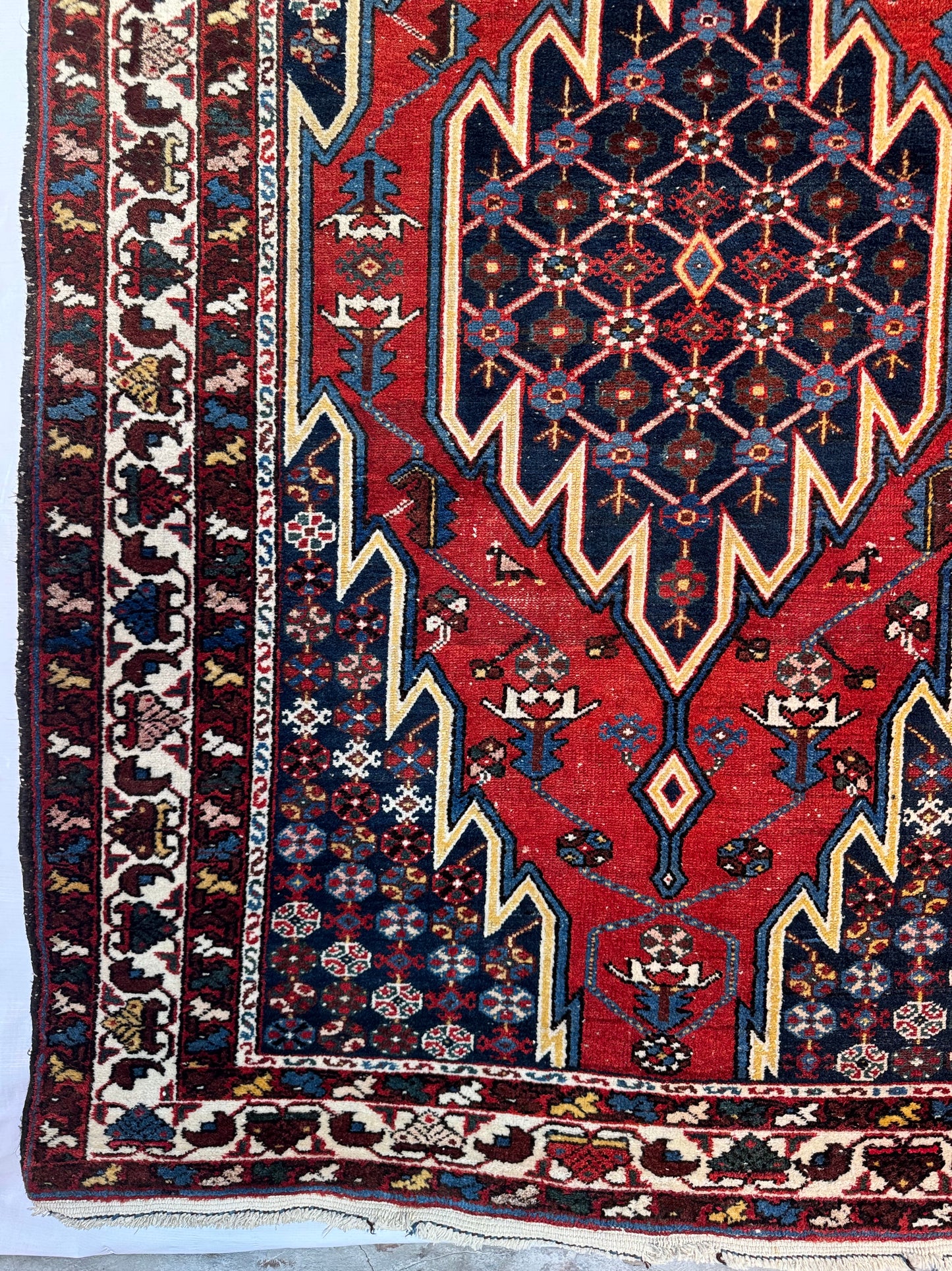 Handmade Persian Mazlaghan 200 x 130 cm | 6.56 x 4.27 ft