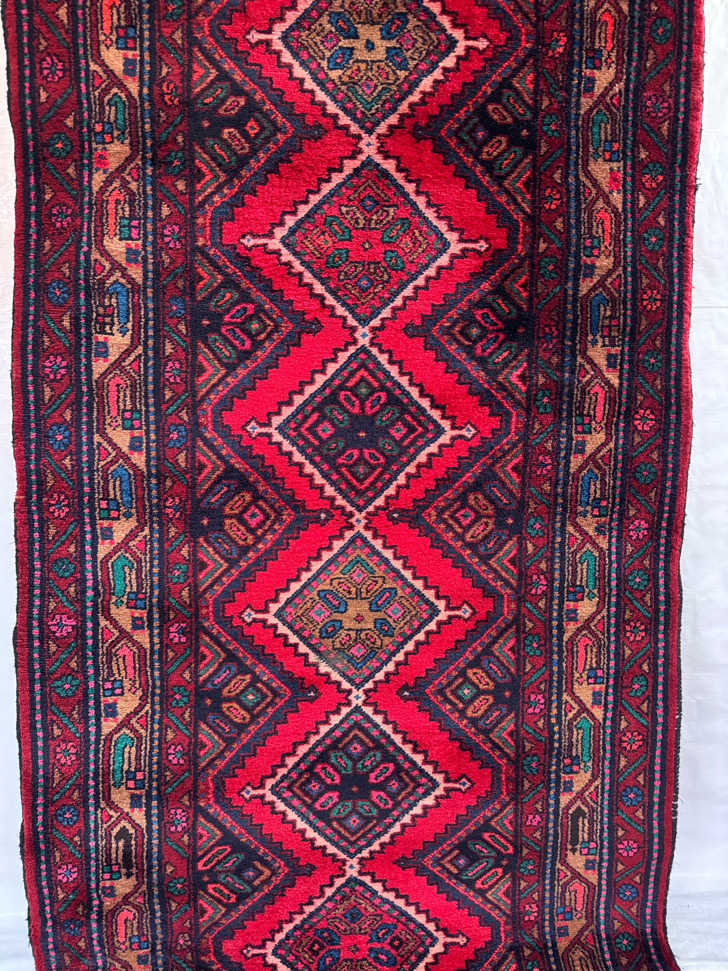 Handmade Persian Chennar Runner 310 x 107 cm | 10.17 x 3.51 ft 