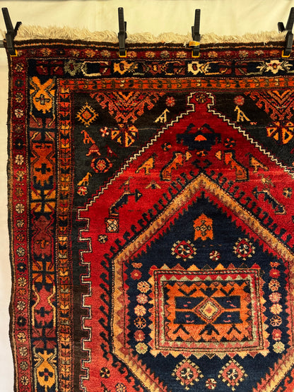 Handmade Persian Hamadan Rug 200 x 144 cm | 6.6 x 4.72 cm