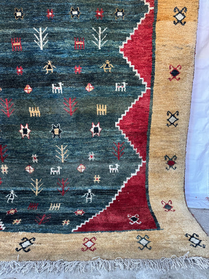 Handmade Persian Gabbeh 265 x 210 cm | 8.69 x 6.89 ft
