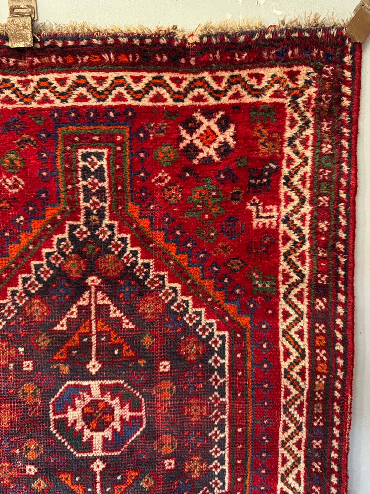 📌 RESERVED Handmade Persian Shiraz 113 x 77 cm | 3.71 x 2.53 ft