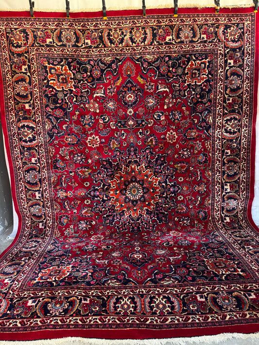 Handmade Persian Mashad 338 x 246 cm | 11.09 x 8.07 ft