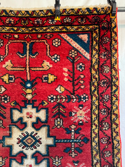 Handmade Persian Hamadan Rug 145 x 103 cm | 4.8 x 3.4 ft