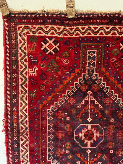 📌 RESERVED Handmade Persian Shiraz 113 x 77 cm | 3.71 x 2.53 ft