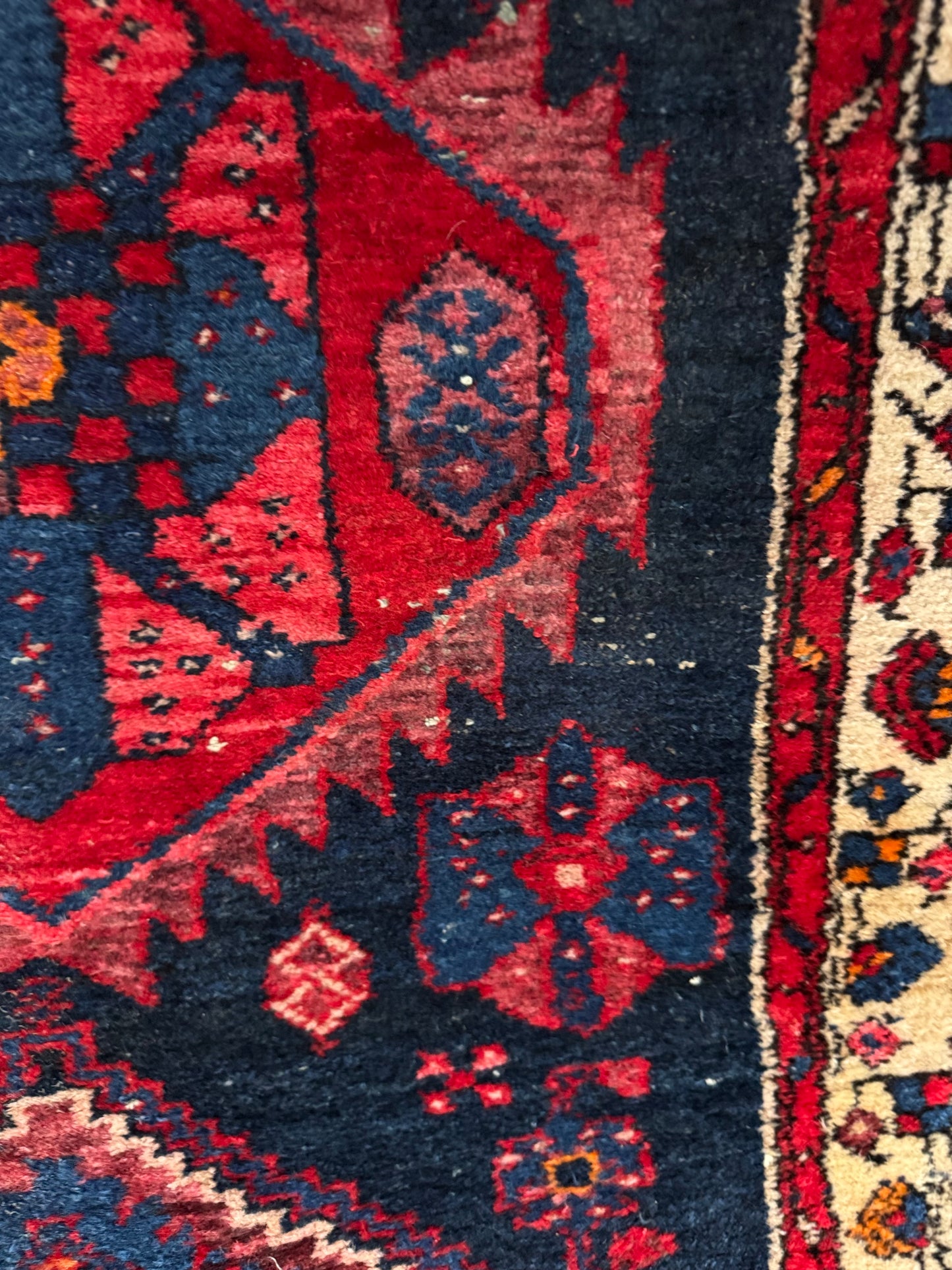 Handmade Persian Hamadan Runner 275 x 100 cm | 9.0 x 3.3 ft