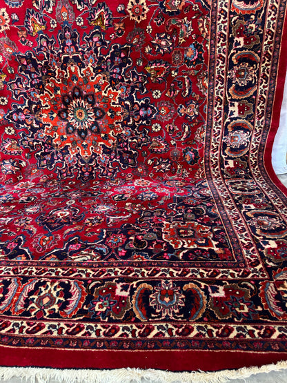 Handmade Persian Mashad 338 x 246 cm | 11.09 x 8.07 ft
