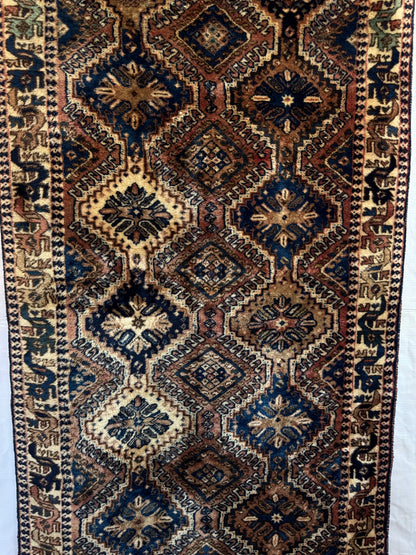 Handmade Persian Yalameh Runner 188 x 84 cm | 6.17 x 2.76 ft