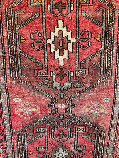 Handmade Persian Hamadan Runner 280 x 108 cm | 9.2 x 3.5 ft