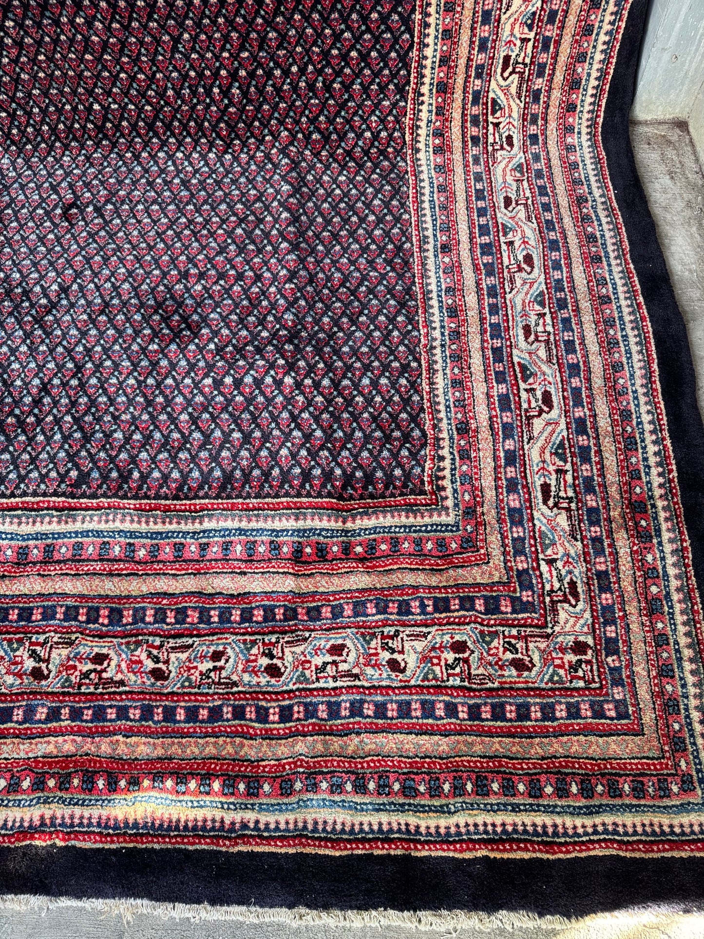 Handmade Persian Sarouk Mir Rug 367 x 280 cm | 12.04 x 9.19 ft