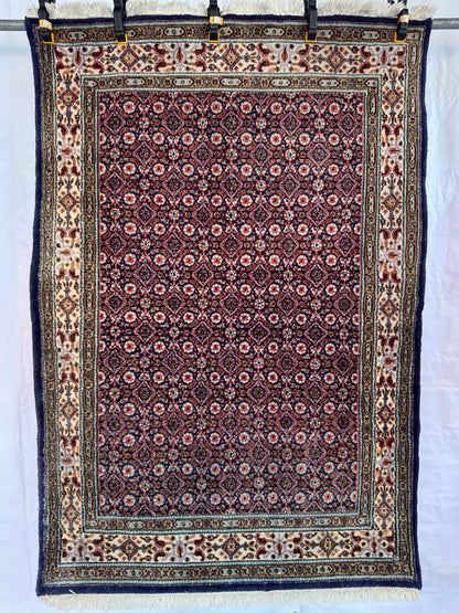 Handmade Persian Moud Rug150 x 105 cm | 4.9 x 3.4 ft
