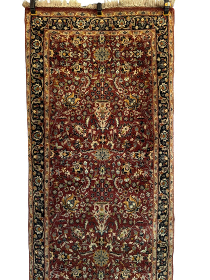 Handmade Persian Sarouk Runner 254 x 79 cm | 8.3 x 2.6 ft