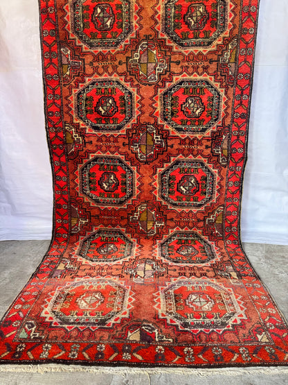 Handmade Ersari Runner 303 x 126 cm | 9.9 x 4.1 ft