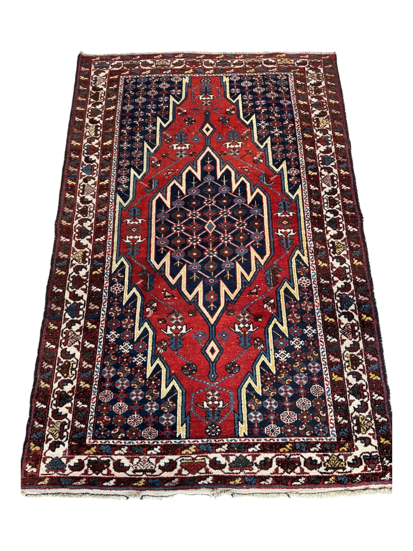 Handmade Persian Mazlaghan 200 x 130 cm | 6.56 x 4.27 ft