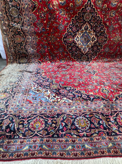 Handmade Persian Kashan 350 x 246 cm | 11.48 x 8.07 ft