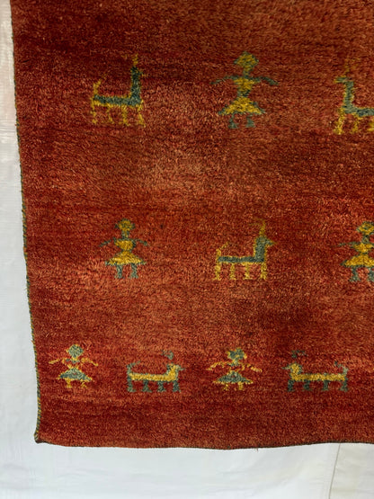 Handmade Persian Gabbeh 173 x 98 cm | 5.68 x 3.22 ft