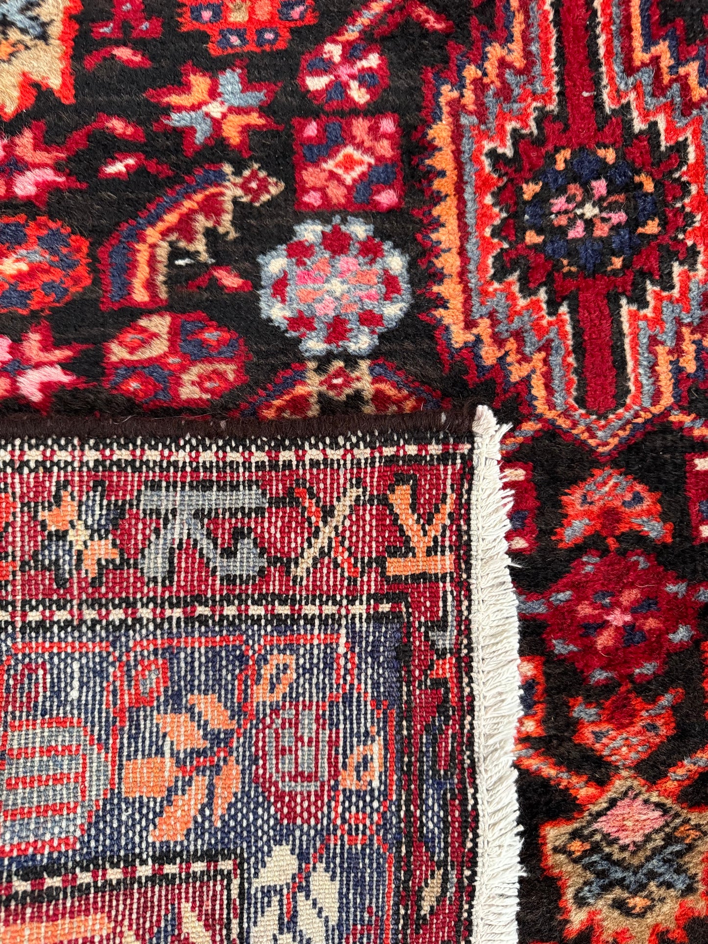 Handmade Persian Hamadan Rug 220 x 126 cm | | 7.2 x 4.1 ft