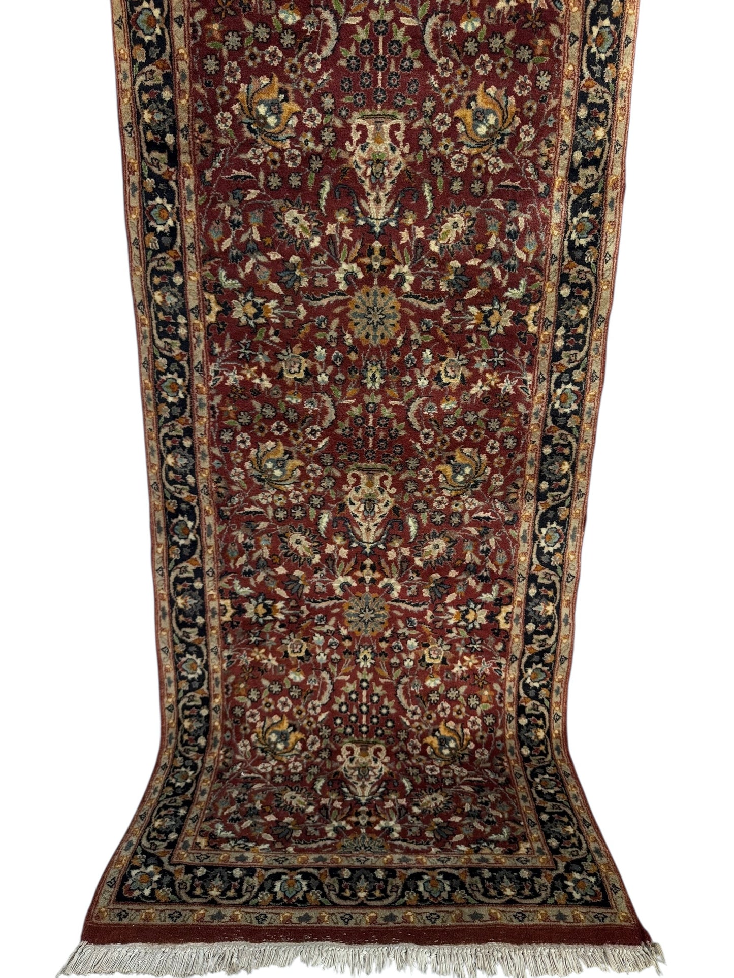 Handmade Persian Sarouk Runner 254 x 79 cm | 8.3 x 2.6 ft