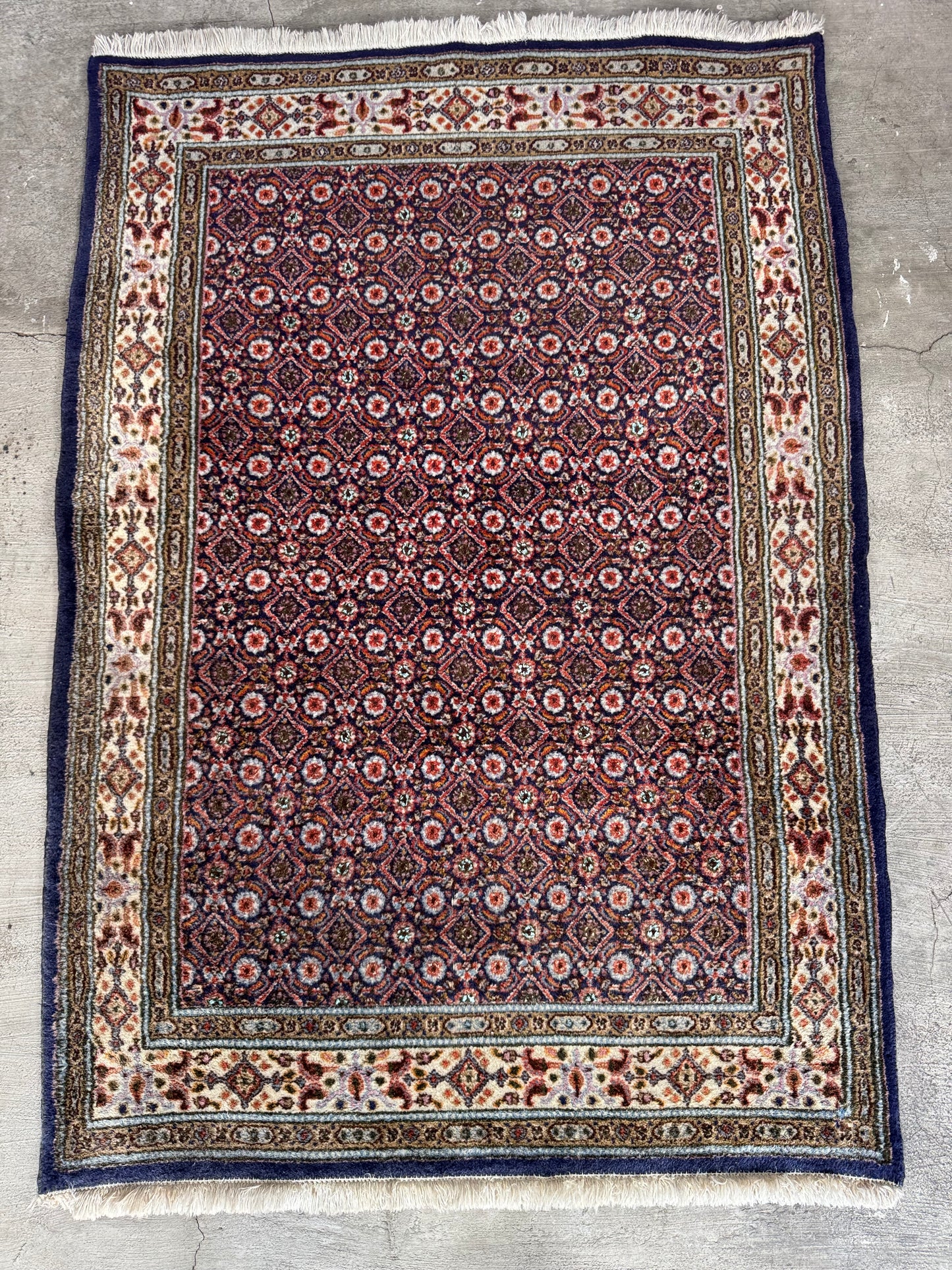 Handmade Persian Moud Rug150 x 105 cm | 4.9 x 3.4 ft