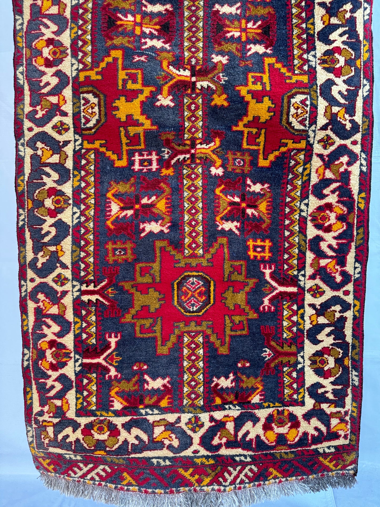 Handmade Bashir Rug 196 x 100 cm | 6.43 x 3.28 ft