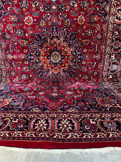 Handmade Persian Mashad 338 x 246 cm | 11.09 x 8.07 ft