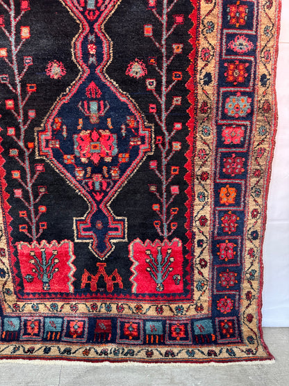 Handmade Persian Hamadan Rug 225 x 130 cm | 7.38 x 4.27 ft
