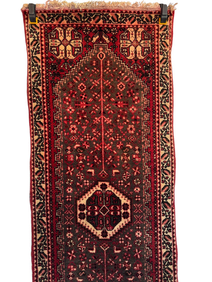 📌 RESERVED Handmade Persian Abadeh Runner 157 x 56 cm | 5.15 x 1.84 ft