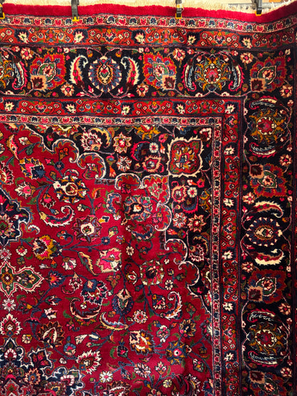 Handmade Persian Mashad Rug 364 x 307 cm | 12 x 10 ft