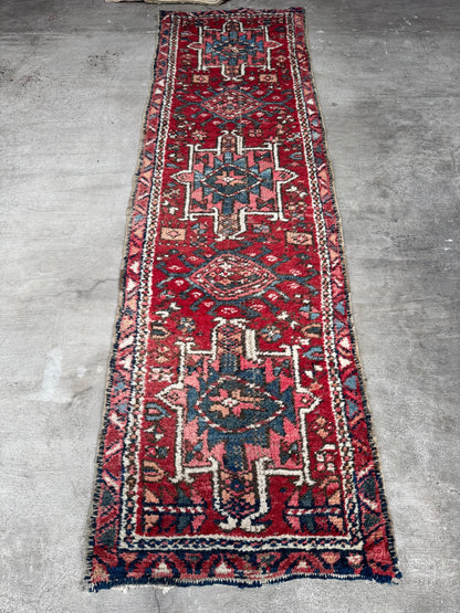 Handmade Persian Karaja Runner 210 x 63 cm | 6.89 x 2.07 ft