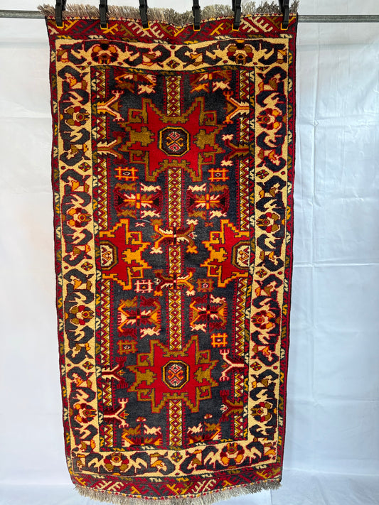 Handmade Bashir Rug 196 x 100 cm | 6.43 x 3.28 ft