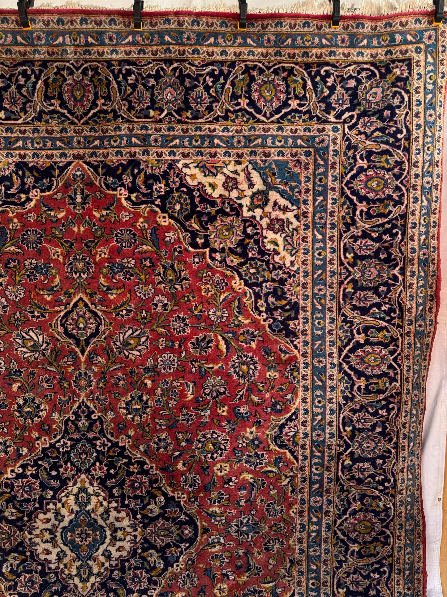 Handmade Persian Kashan Rug 344 x 243 cm | 11.3 x 8 ft