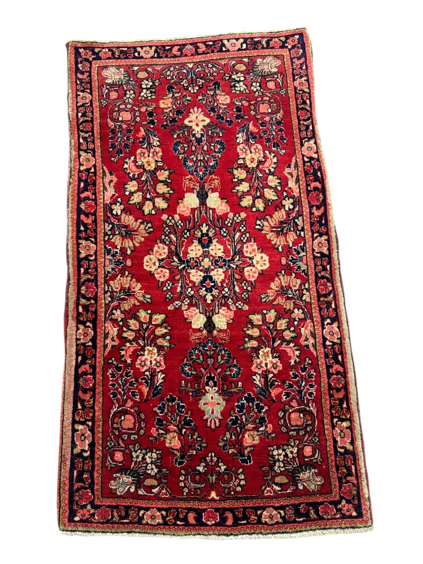 Handmade Persian Lilihan Rug 122 x 69 cm | 4 x 2.26 ft