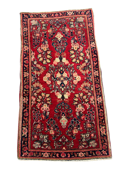Handmade Persian Lilihan Rug 122 x 69 cm | 4 x 2.26 ft