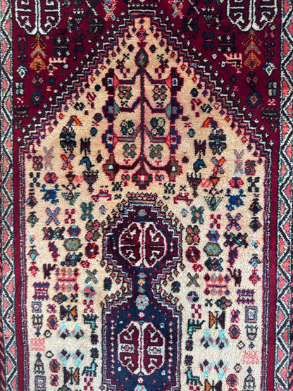 Handmade Persian Abadeh Rug 148 x 63 cm | 4.86 x 2.07 ft