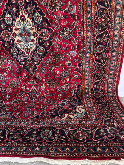 Handmade Persian Kashan Rug 306 x 202 cm. | 10 x 6.6 ft