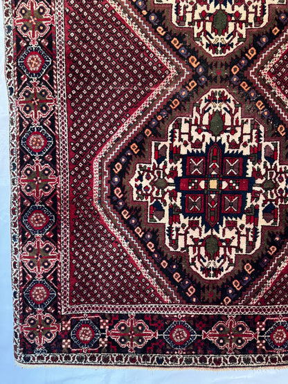 Handmade Persian Afshar 180 x 135 cm | 5.91 x 4.43 ft