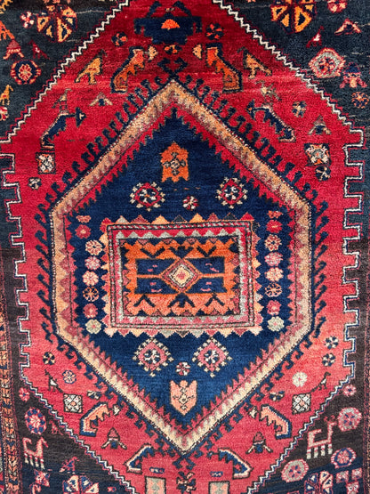 Handmade Persian Hamadan Rug 200 x 144 cm | 6.6 x 4.72 cm