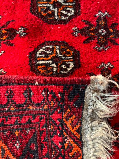 Handmade Afghan Kunduz 4.2 x 2.8 ft
