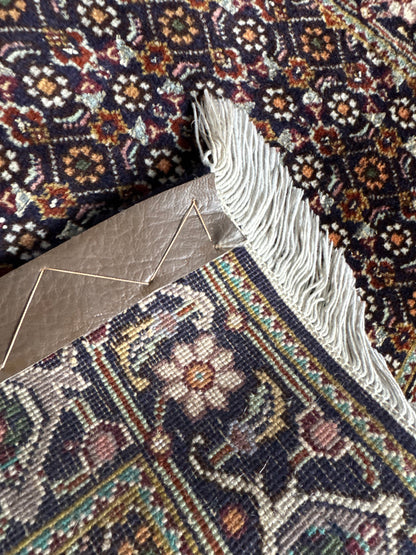 📌 RESERVED Handmade Persian Tabriz Mahi Runner 345 x 70 cm | 11.32 x 2.3 ft