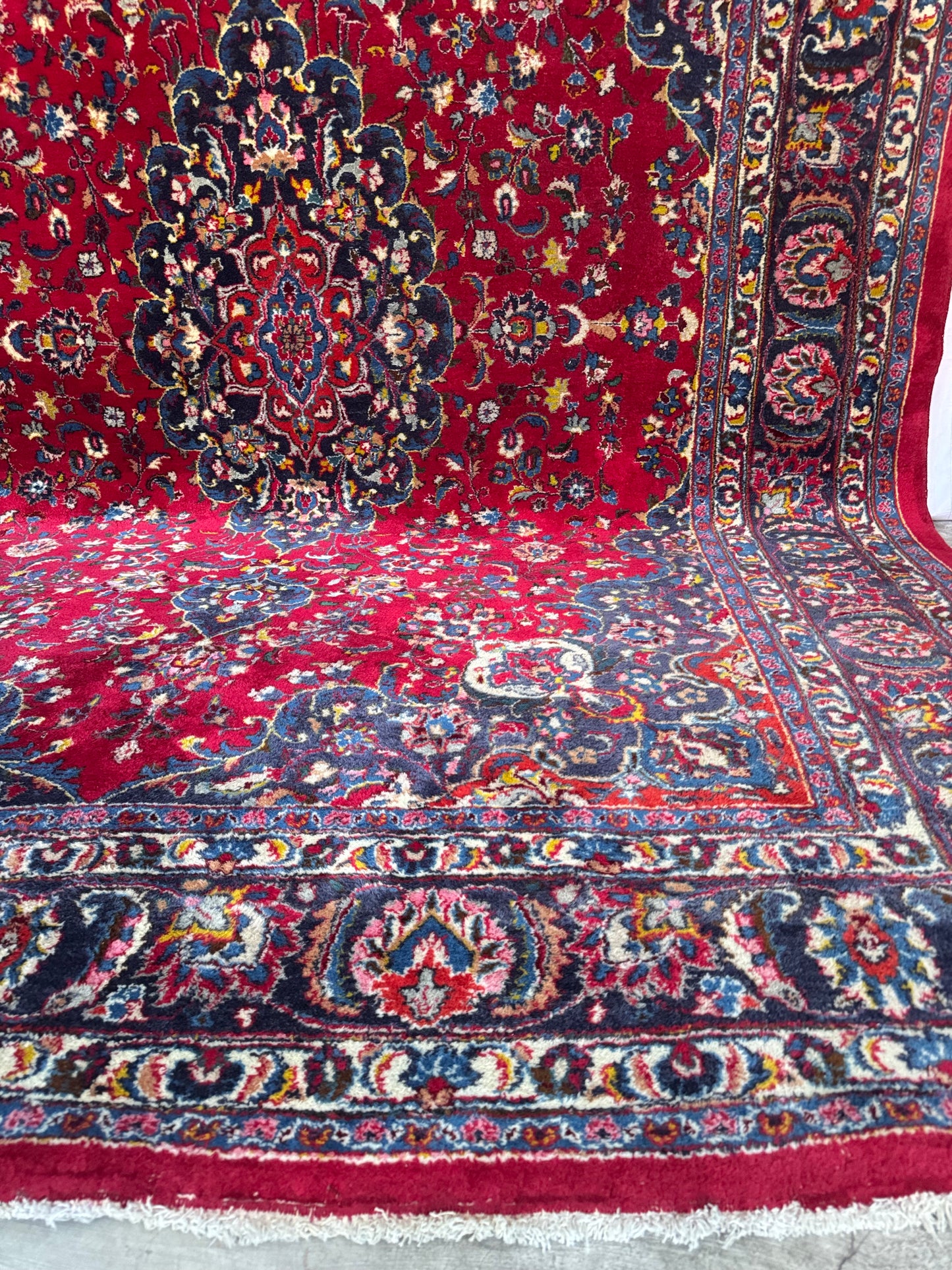Handmade Persian Mashad 350 x 246 cm | 11.5 x 8.1 ft