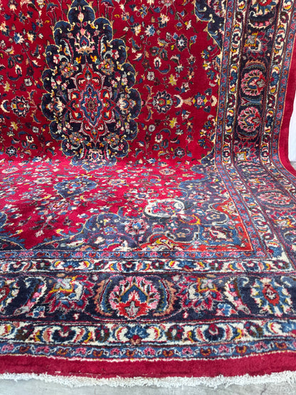 Handmade Persian Mashad 350 x 246 cm | 11.5 x 8.1 ft