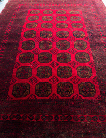Handmade Ersari Rug 9.74 x 6.73 ft