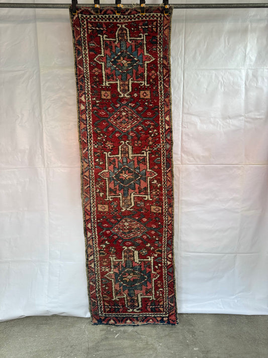 Handmade Persian Karaja Runner 210 x 63 cm | 6.89 x 2.07 ft