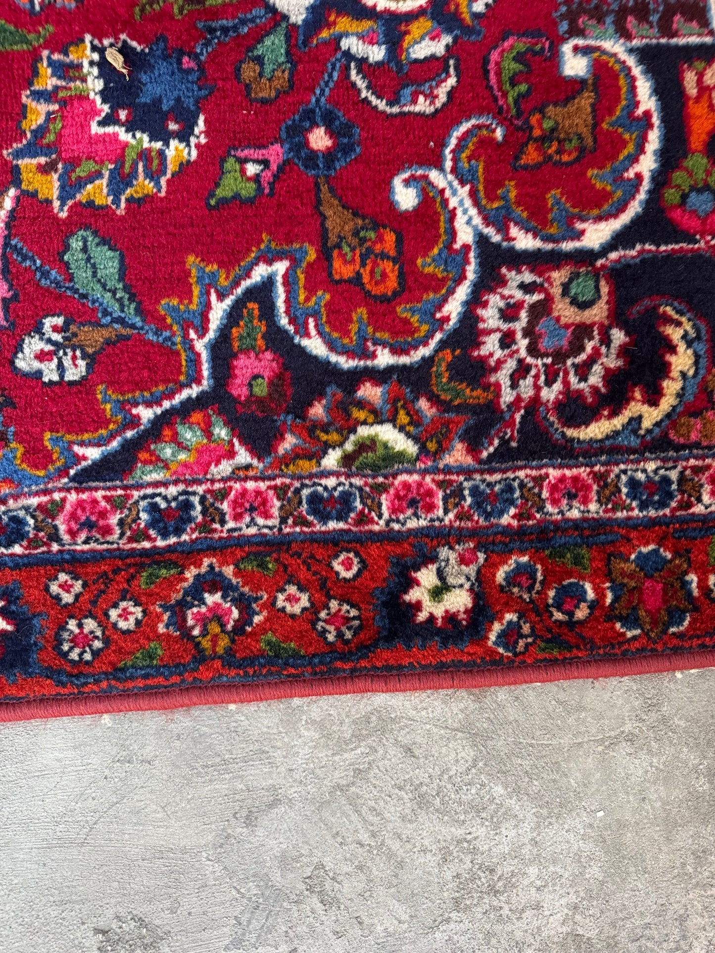 Handmade Persian Mashad Rug 364 x 307 cm | 12 x 10 ft