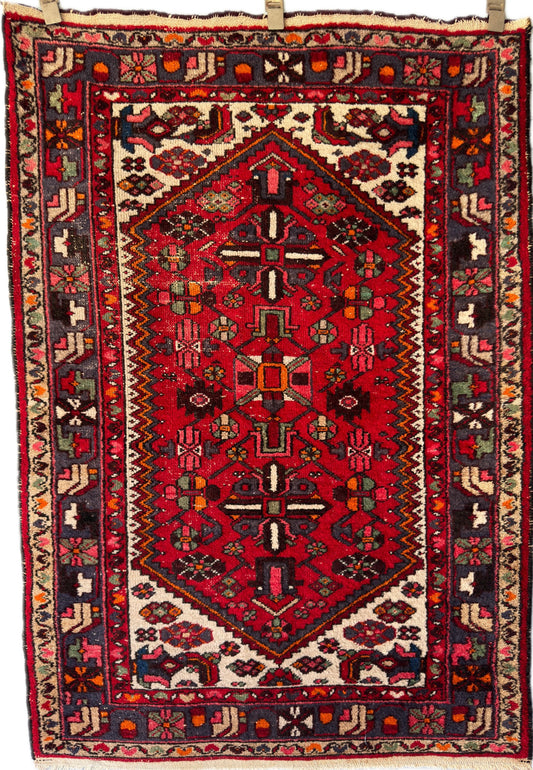 Handmade Persian Hamadan 5 x 3.44 ft